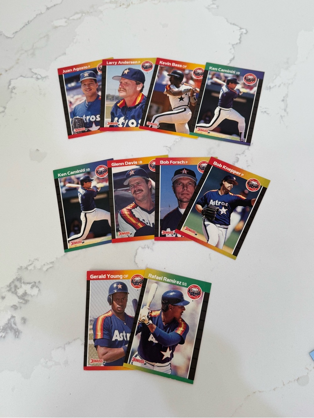 Baseball Trading Cards  Donruss 89 Houston Astros Lot of 10